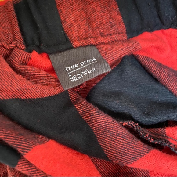 Free Press Red Black Plaid Pajama Pants - Picture 6 of 8